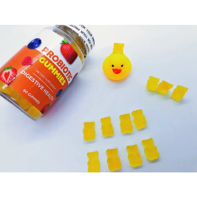 BIOCCHN OEM Halal Custom Gummy Candy Jelly Gummies Soft Candy Supplement Prebiotic Probiotics Gummies for Digestive Health