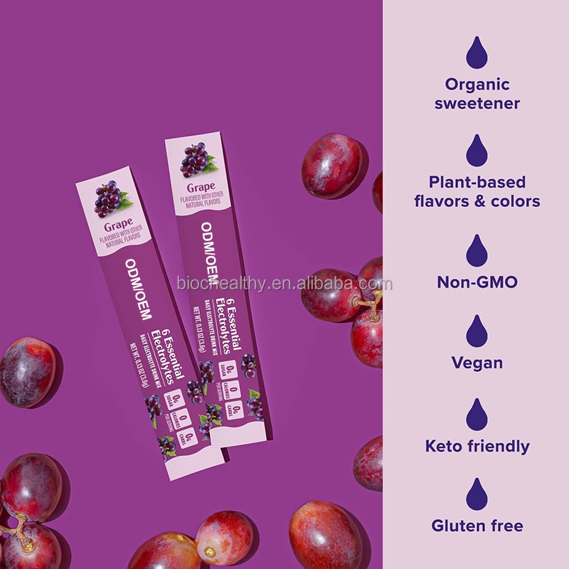 BIOCCHN Sport Nutrition Powder Low Sugar Electrolyte Drink Hydration Powder Packets with Electrolytes Minerals