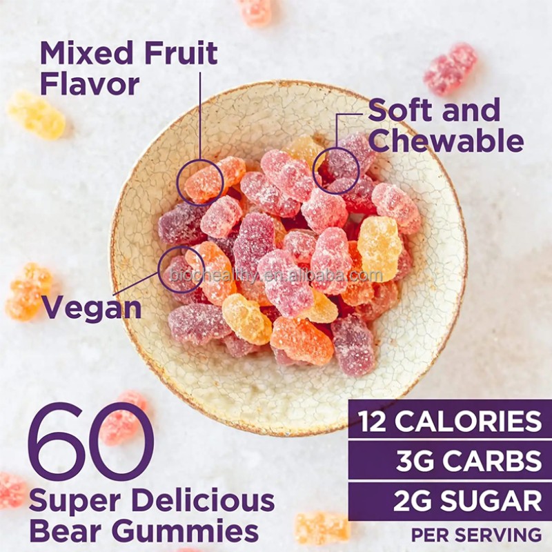 BIOCCHN OEM Private Label 10 Mushroom Blend Complex Lions Mane Mushroom Gummies for Brain Booster Immune Support