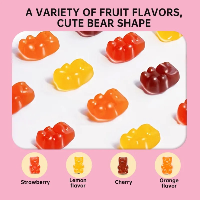 BIOCCHN OEM Halal Custom Gummy Candy Jelly Gummies Soft Candy Supplement Prebiotic Probiotics Gummies for Digestive Health