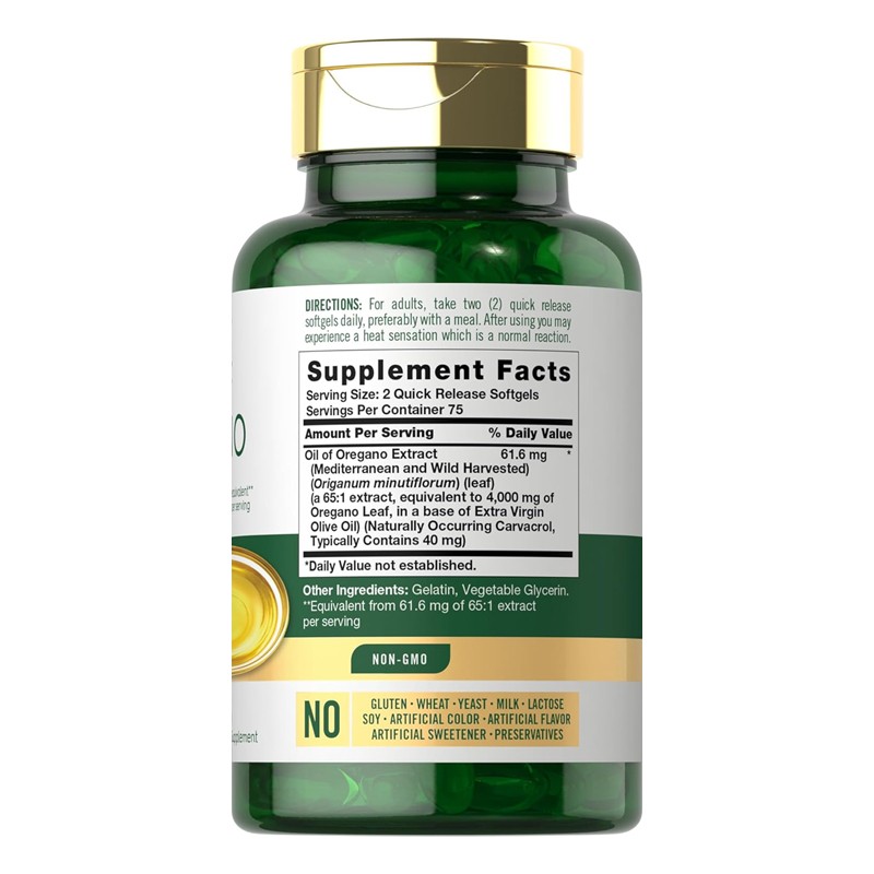 BIOCCHN OEM Private Label Oregano Oil with Black Seed Oil Softgels for Digestive Health and Relieve Stress