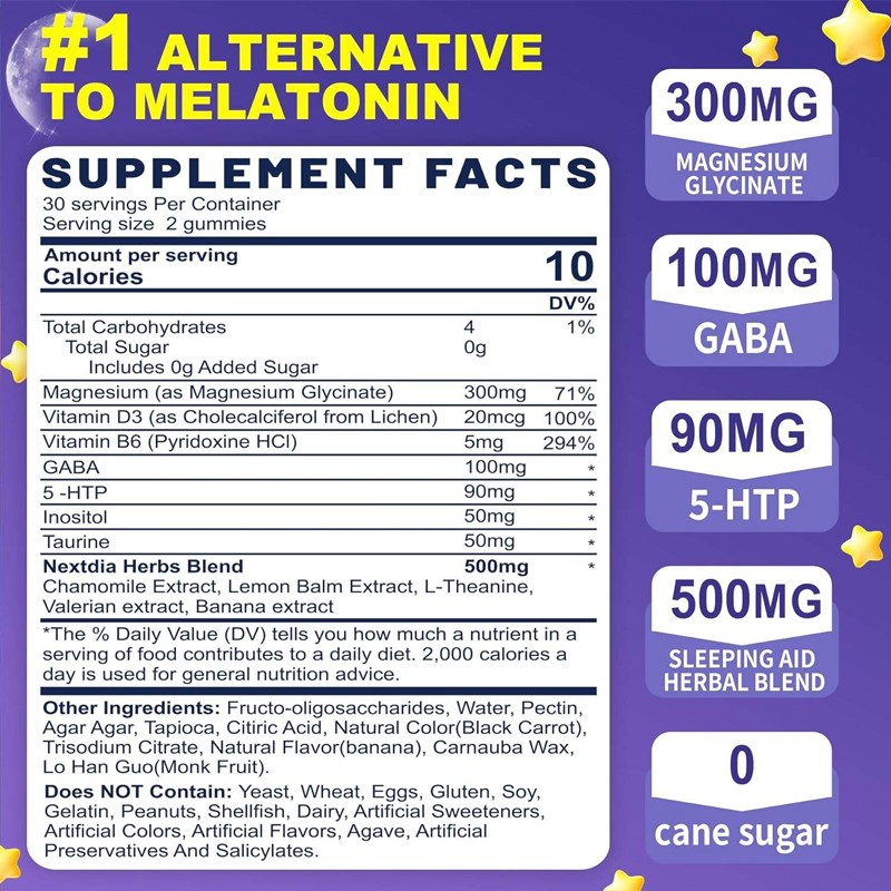 BIOCCHN OEM Private Label Gummy Candy Vegan Supplements Promotes Relaxation Good Health and Sleep Melatonin Gummies