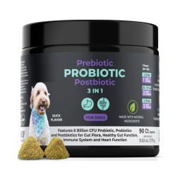 3-in-1 Promote Digestion Dog Probiotic Chews OEM Flavor Soft Chews Supplement for Dogs