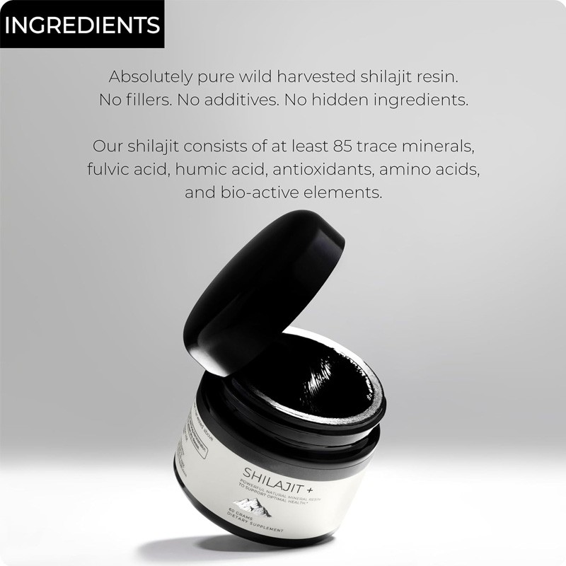 BIOCCHN Authentic Pure Himalayan Shilajit Resin Large Jar Natural Minerals&85% Fulvic Acids Dietary Supplement for Whole Body