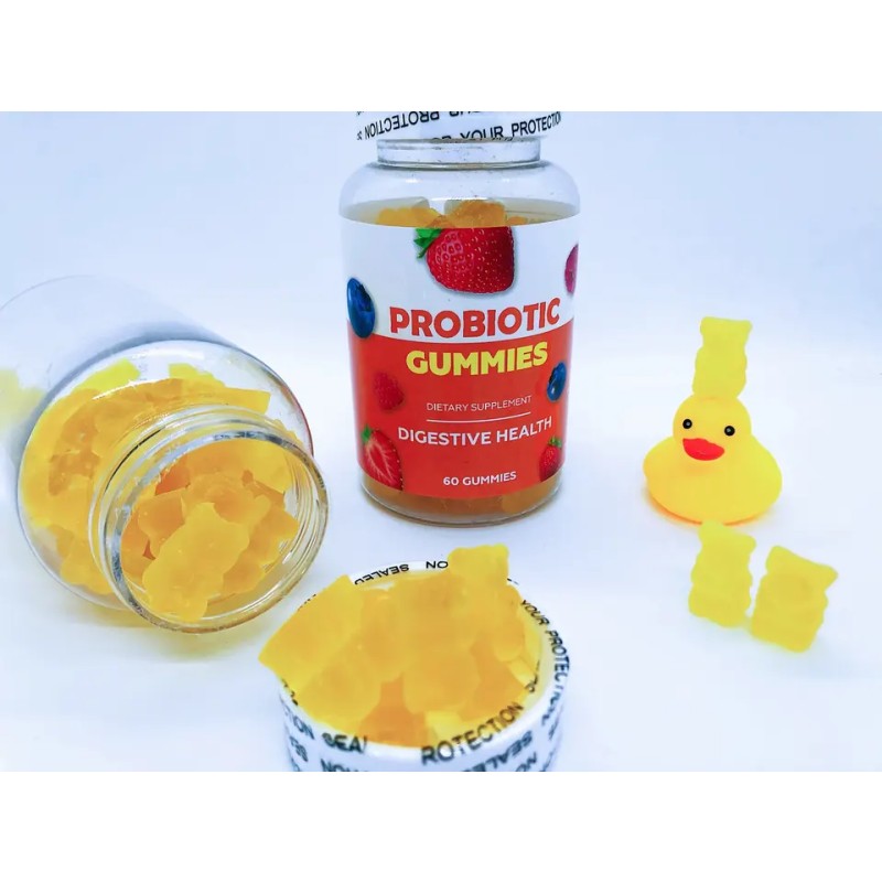 BIOCCHN OEM Halal Custom Gummy Candy Jelly Gummies Soft Candy Supplement Prebiotic Probiotics Gummies for Digestive Health