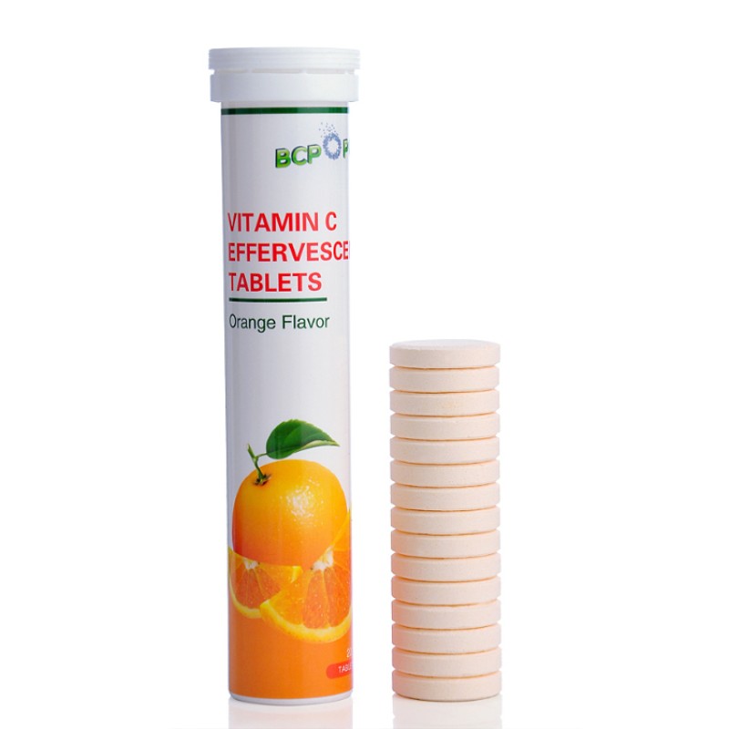 OEM Soft Drink Vc Effervescent Tablets Lemon Vitamin c Effervescent Tablet