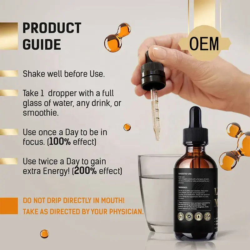 Biochealth Lions Mane Reishi Mushroom Complex Extract Liquid Drops Cordyceps Mushroom Mix Drops Chaga Lions Mane Mushroom Drop