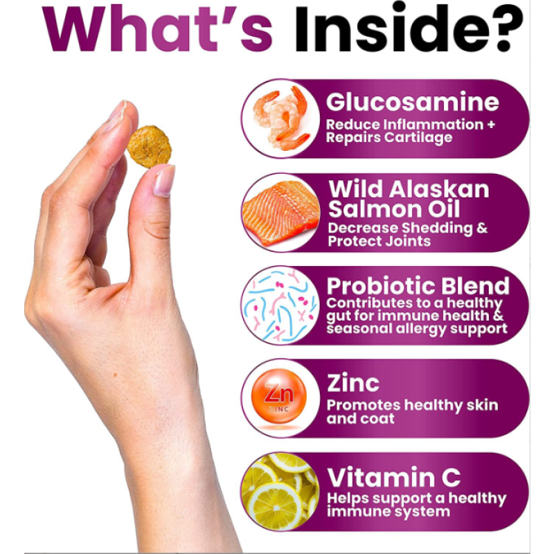 Wholesale Private Label Pet Supplement Multivitamins Dog Chews Pet Health Food Dog Skin and Coat Health