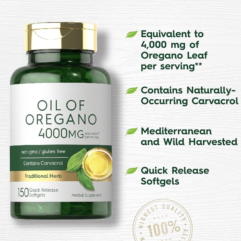 BIOCCHN OEM Private Label Oregano Oil with Black Seed Oil Softgels for Digestive Health and Relieve Stress