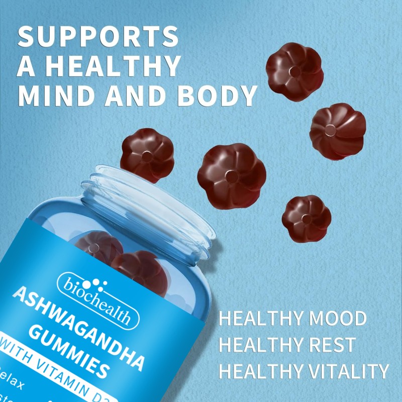 BIOCCHN Private Label Organic Ashwagandha Gummy Sleep Relax Immune Energy Ashwagandha Gummies