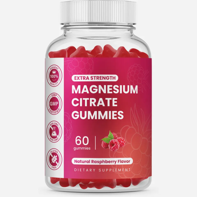 Biocaro OEM Private Label Magnesium Citrate Gummy Candy Vitamins and Supplements Magnesium Glycinate Gummies for Sleep Relax