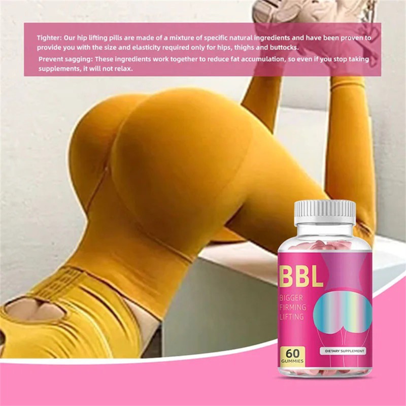 Biocaro OEM Private Label BBL Gummies Maca Root Buttock Booster Hip Enlargement Gummies for Butt Buttocks