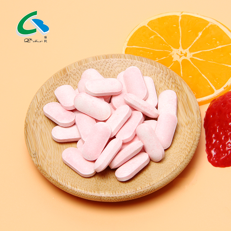 BIOCRICH OEM Private Label Skin Whitening Immunity Supplements Custom Vitamin C 100mg 500mg Chewable Tablets