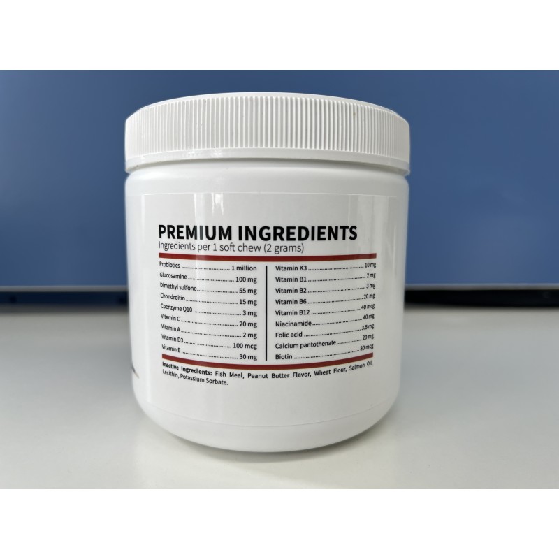 Wholesale Private Label Pet Supplement Multivitamins Dog Chews Pet Health Food Dog Skin and Coat Health