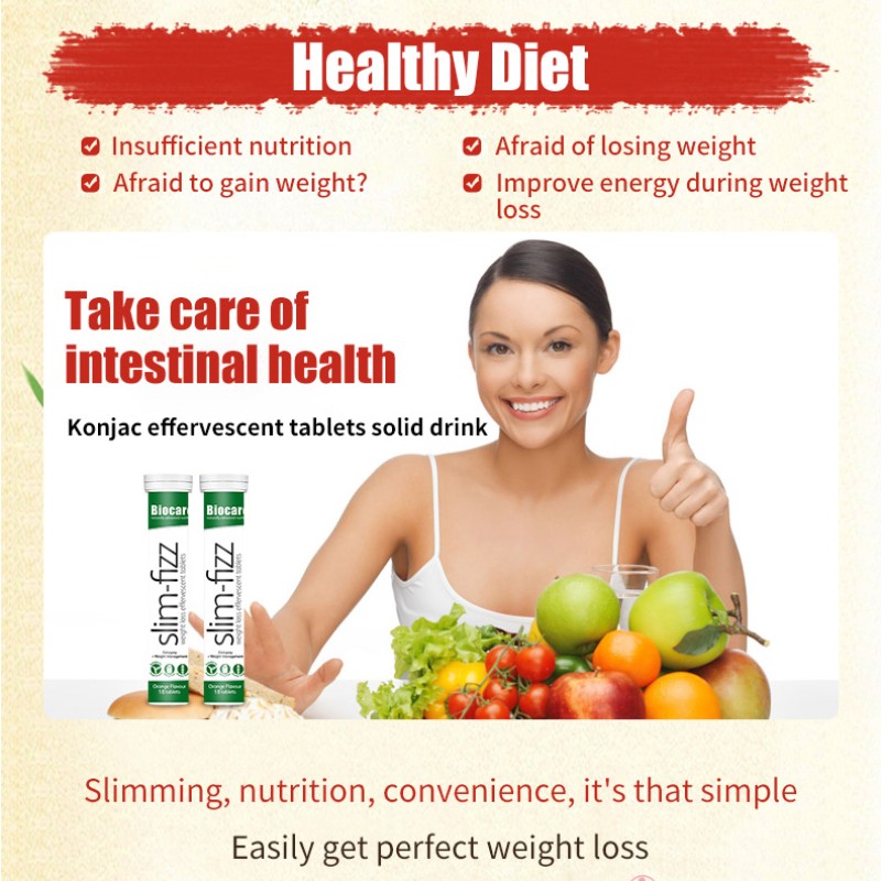 BIOCCHN Hot Selling Healthcare Supplements Konjac Glucomannan Effervescent Tablet