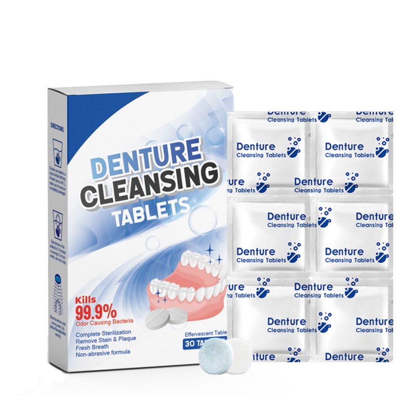 New Arrival Biocaro OEM Effervescent Tablets Manufacturer Good Price Denture Cleansing Tablets for Deep Teeth Whitening