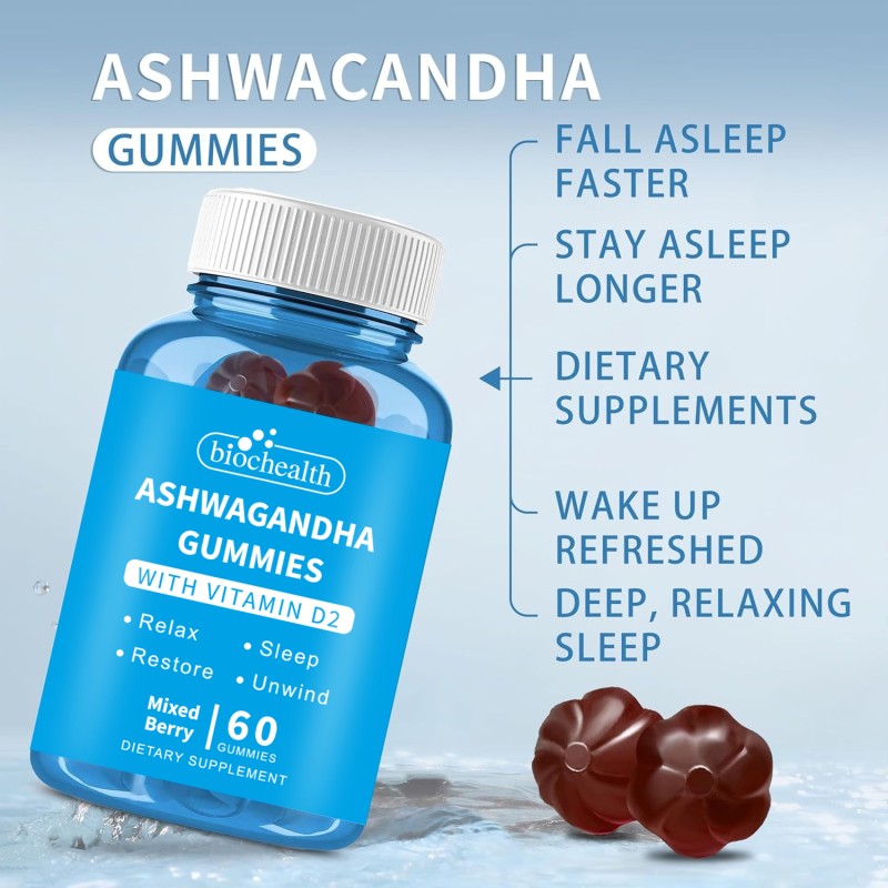 BIOCCHN Private Label Organic Ashwagandha Gummy Sleep Relax Immune Energy Ashwagandha Gummies