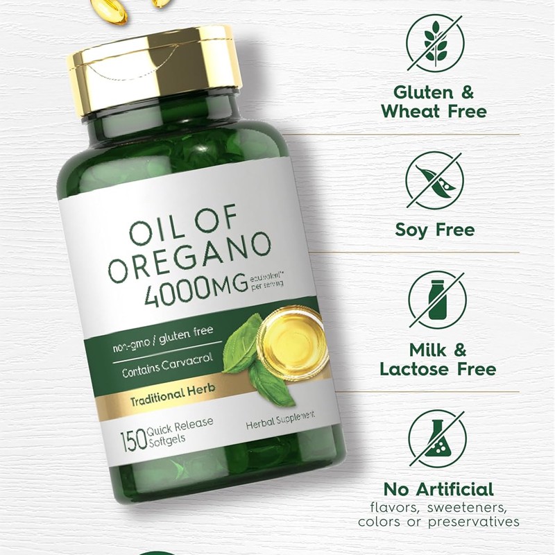 BIOCCHN OEM Private Label Oregano Oil with Black Seed Oil Softgels for Digestive Health and Relieve Stress