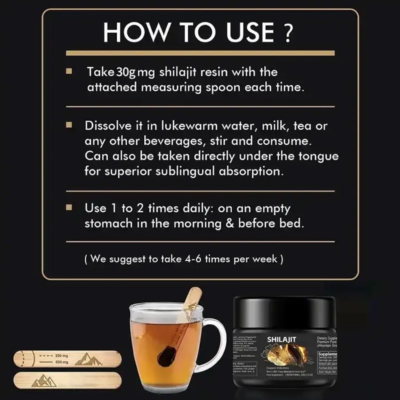 BIOCCHN Pure Natural Himalayan Shilajit Extract Shilajit Resin Natural Shilajit Resin Health Supplement