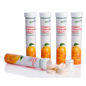 OEM Soft Drink Vc Effervescent Tablets Lemon Vitamin c Effervescent Tablet