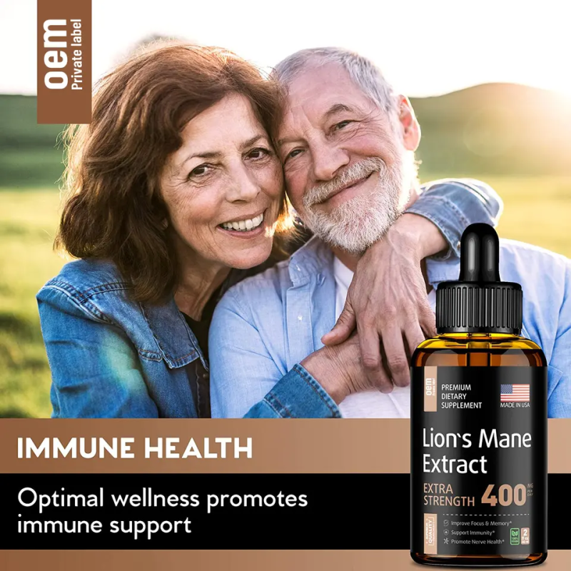 Biocaro Hot Sales Herbal Supplement Nootropic Brain Energy Memory Oral Liquid Lion Mane Mushroom Drops