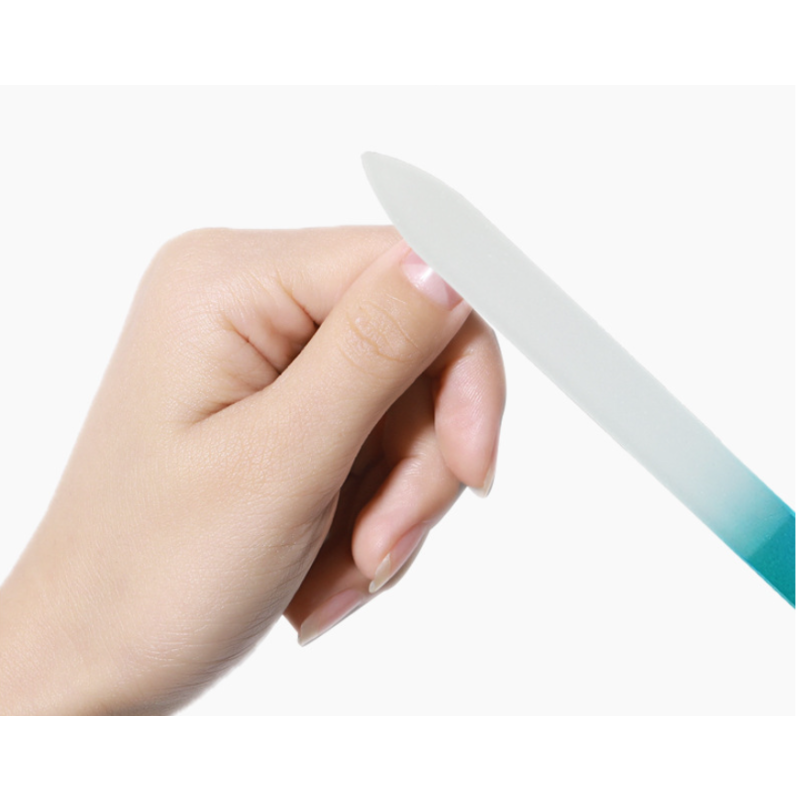 Custom Logo Double-Sided Nano Material Nail File Coarse Sand Crystal Glass Tool for Salon Use Mini Nail File