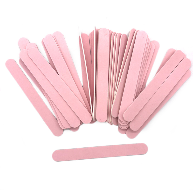 Custom Logo 12CM Thickened Disposable Straight Wooden Sandpaper Double Side Nail Art Salon Use Quality Nail File