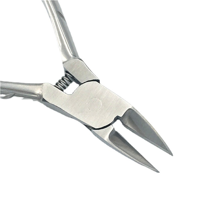 Steel Pedicure Pliers Straight Mouth Spring-Loaded Dead Skin Cuticle Clippers Nail Groove Toe Clipper Beauty Fingers Cuticles