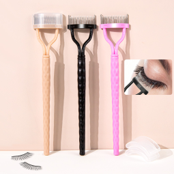 Micro Stainless Steel Needle Eyelash Comb Semi-Arc Explosion-proof False Eyelash Combing Tool Metal Mascara Eyelash Extension