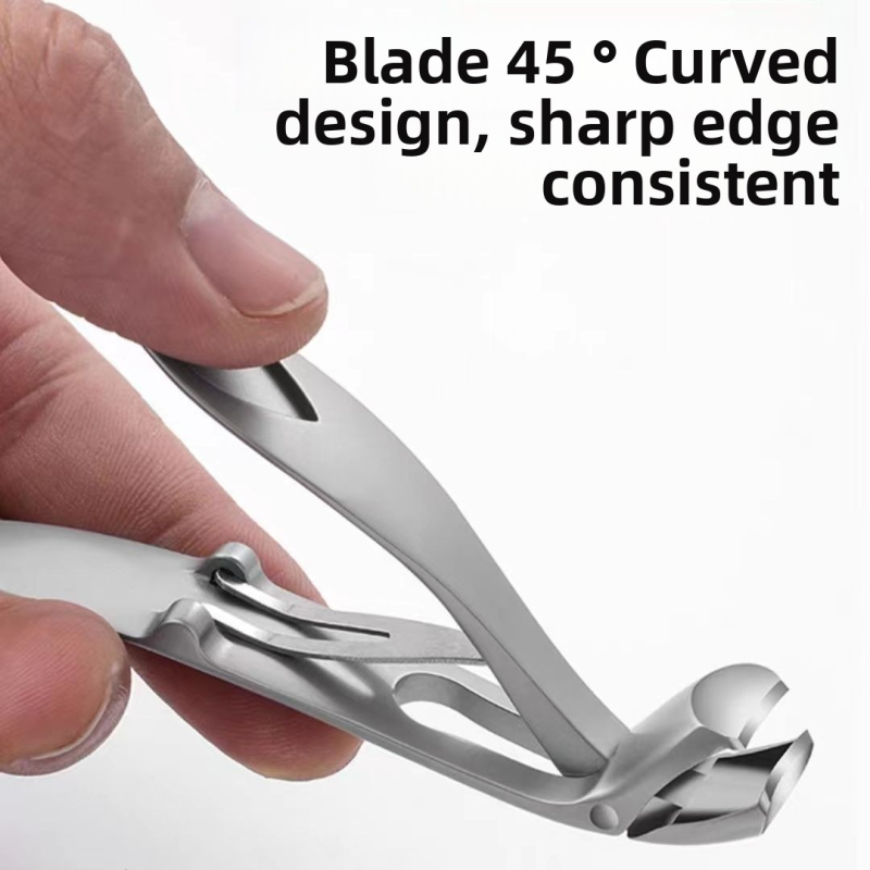 Stainless Steel Powder Die Casting Large Opening Nail Clippers Set New Elbow Nail Clippers with Curved Blade for Fingers