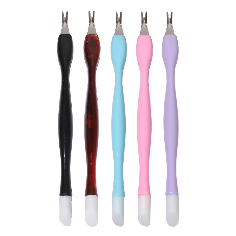 Double-Headed Stainless Steel Dead Fork Shovel Callus Eliminator Nail Care Tool Made of Durable Plastic