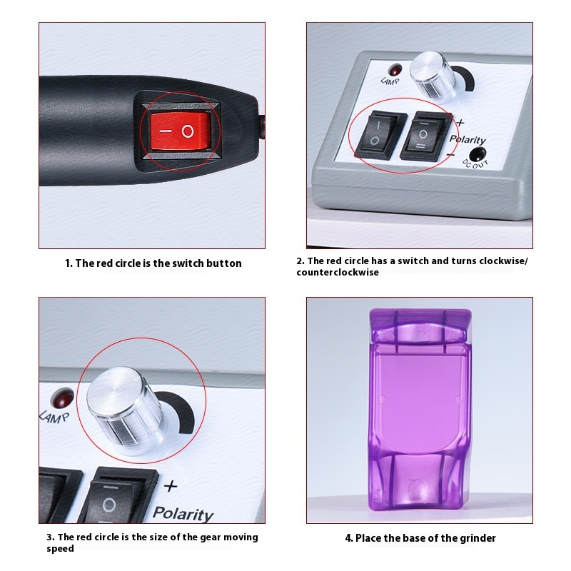 20000rpm Stainless Steel Manicure Tool Nail Drill Machine & File Polisher for Professional Nail Art