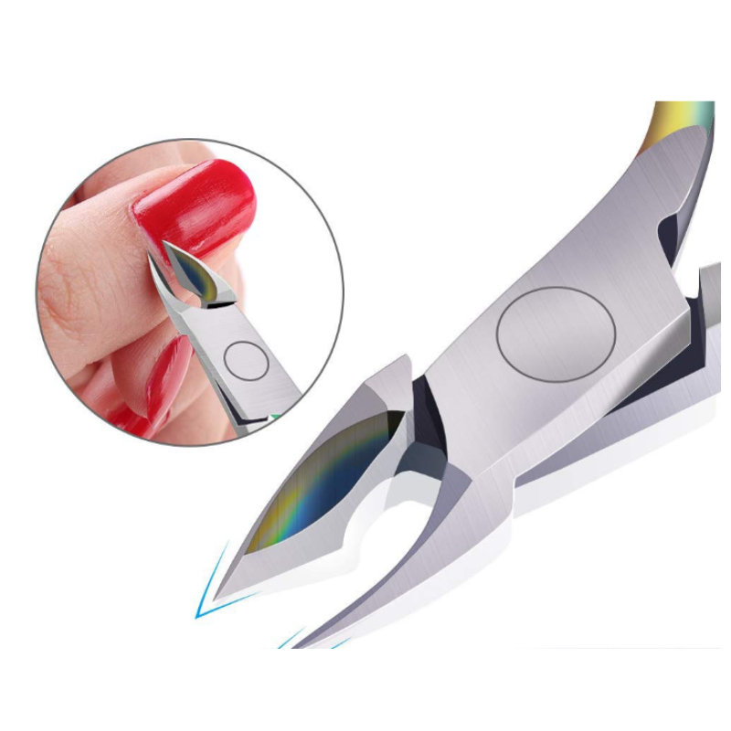 Professional Stainless Steel Nail Clippers Pedicure Cuticle Trimmer & Toenail Nipper Scissors