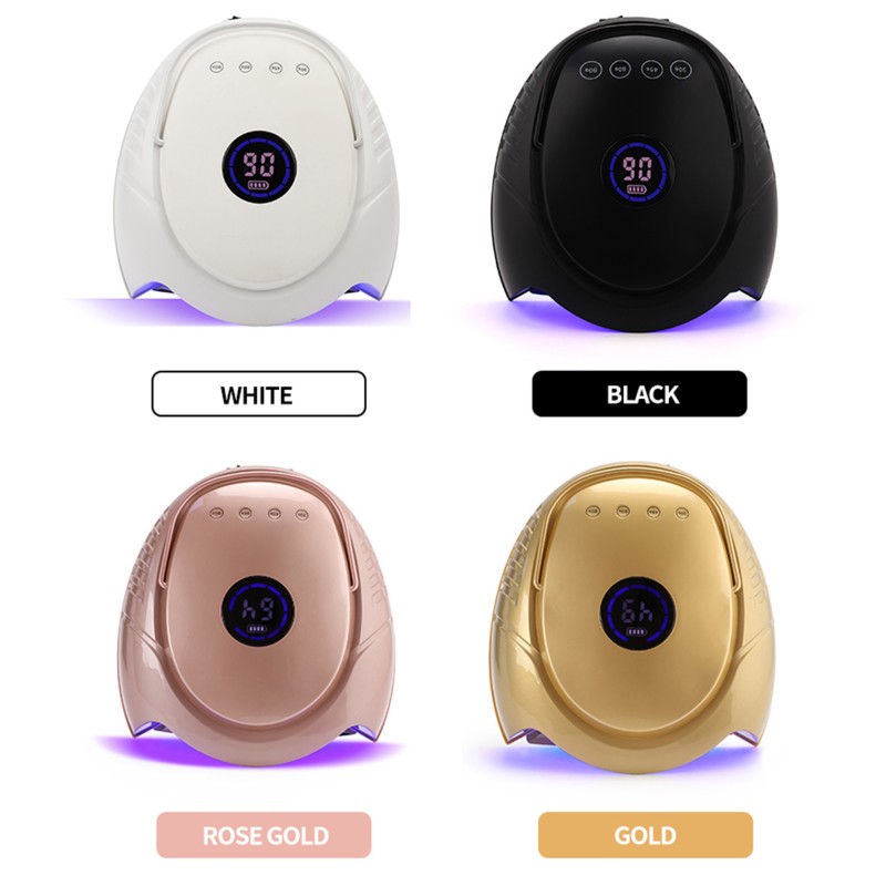 Customized 64W Cordless Professional Cure LED UV Nail Lamp Light-Up Logo Rechargeable Nail Dryer with Private Label for Home Use