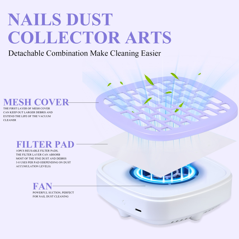 M3 Portable Mini Nail Vacuum Cleaner Japanese Low Noise Armor Removing Dust Collector Machine