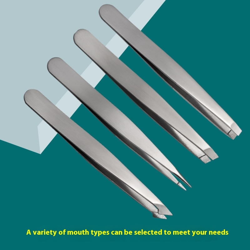 Ultra-Thin Stainless Steel Eyebrow Tweezers with Slanted Tip Precise Grip for Eyebrow Hair Removal