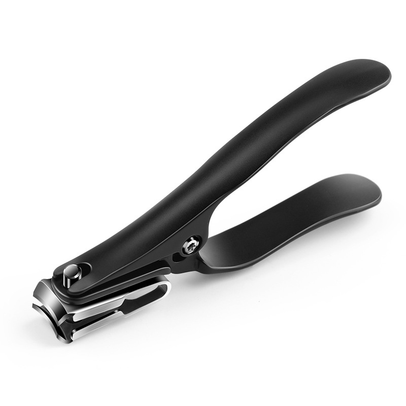 360-Degree Stainless Steel Rotating Nail Clipper Extended Handle Anti-Splash Single Large Size Wide Mouth Nail Cutter Fingers