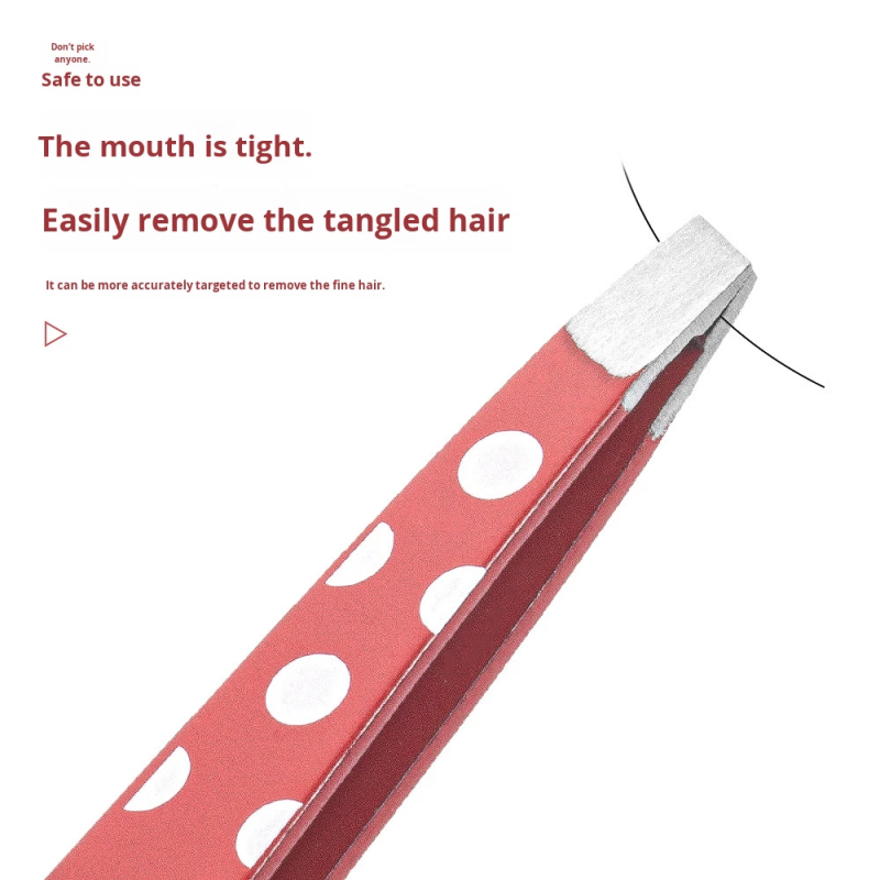 Customized Private Label Stainless Steel Eyebrow Piler Pointed Tip Eyebrow Tweezers Set with Flat Clip Beauty Tool