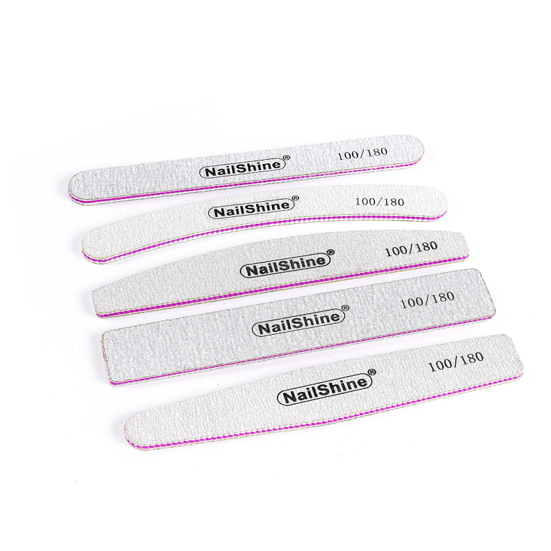 Customizable Zebra Nail Files 100/180 Grit Half Moon Nail Filer Double Side EVA Straight Custom Logo Manicure Tools Made Sponge