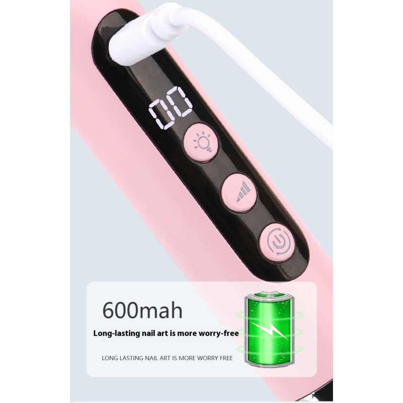 Quick-Drying Mini LED Nail Polish Dryer UV Lamp with Dead Skin Polisher Electric Manicure Remover in Plastic Material