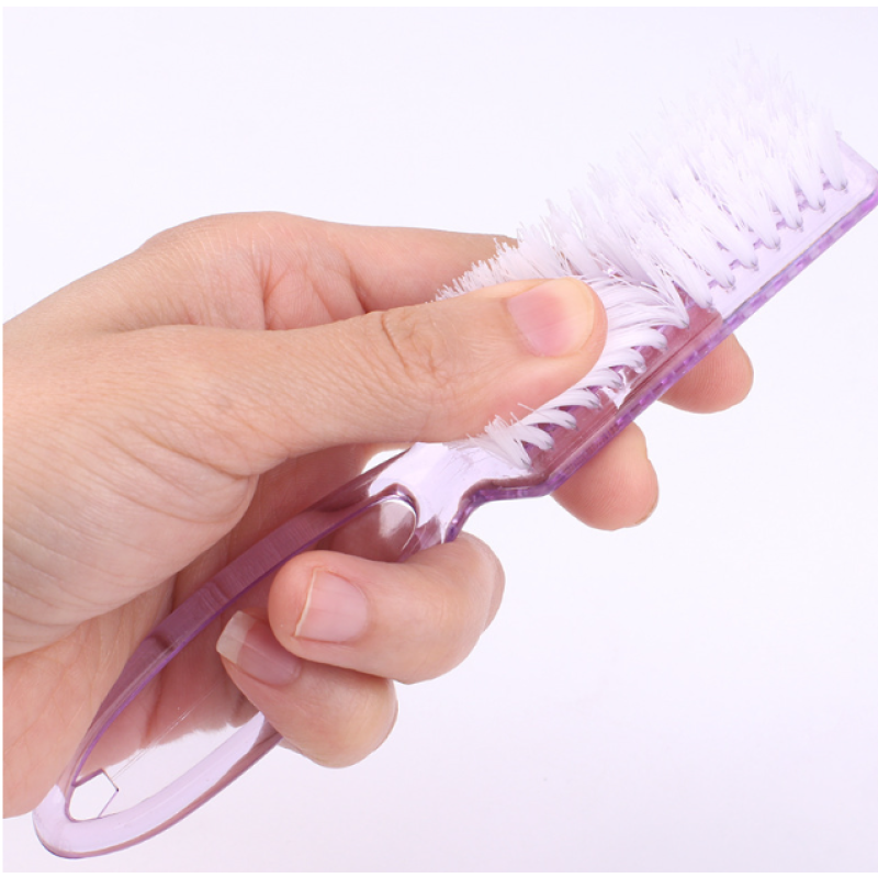 Flat Plastic Nail Cleaning Brush Manicure Care Accessory for Acrylic Nails Removes Dust & Powder Hair Shape Flat