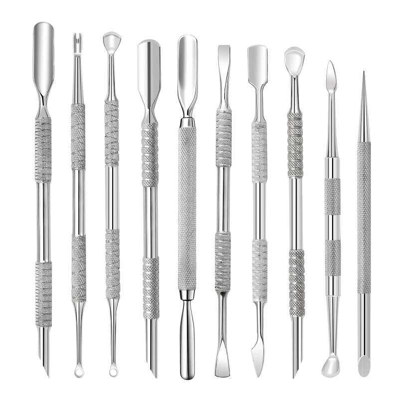 High Quality Nail Tools With Dead Skin Push Double Headed Steel Push Inclined Surface Nail Removal Planing Dead Skin Push