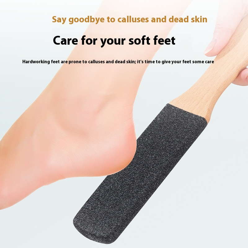 Spa Pedicure Tool Wet or Dry Feet Scraper Foot Rasp Removers Cracked Heels Wooden Handle Foot File Callus Remover