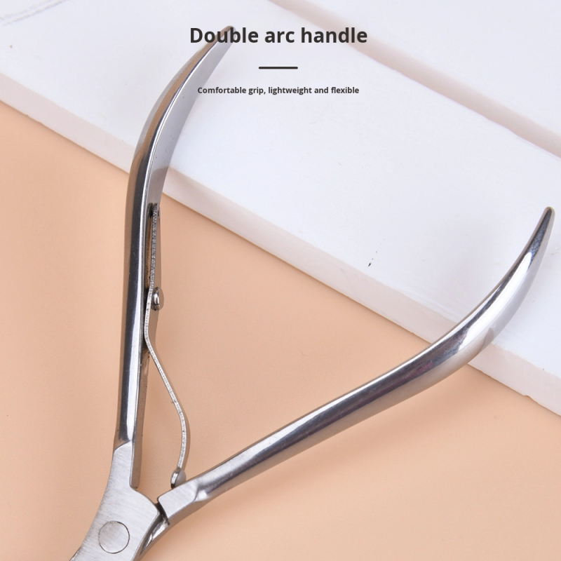 Stainless Steel Curved Blade Barb Scissors Bevel Nail Shop Nail Clipper Tools for Dead Skin Exfoliation