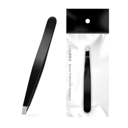 Customizable Antistatic 45 Degree Inclined Stainless Steel Eyebrow Pinzette Available in Gold Black Rose Colors Eyelash Tweezers