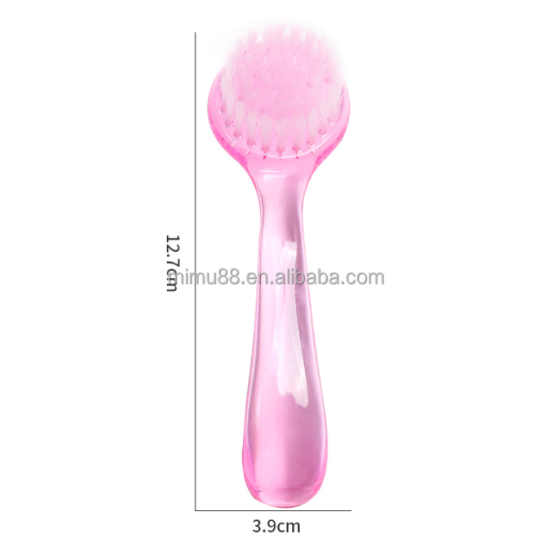 Hot Sale Professional Nail Art Tools Luxury Flat Acrylic Nail Dust Brush Long Handle Soft Polish Scrub Manicure Cleaning Brush