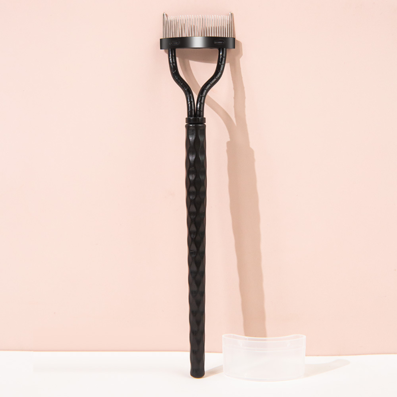 Micro Stainless Steel Needle Eyelash Comb Semi-Arc Explosion-proof False Eyelash Combing Tool Metal Mascara Eyelash Extension