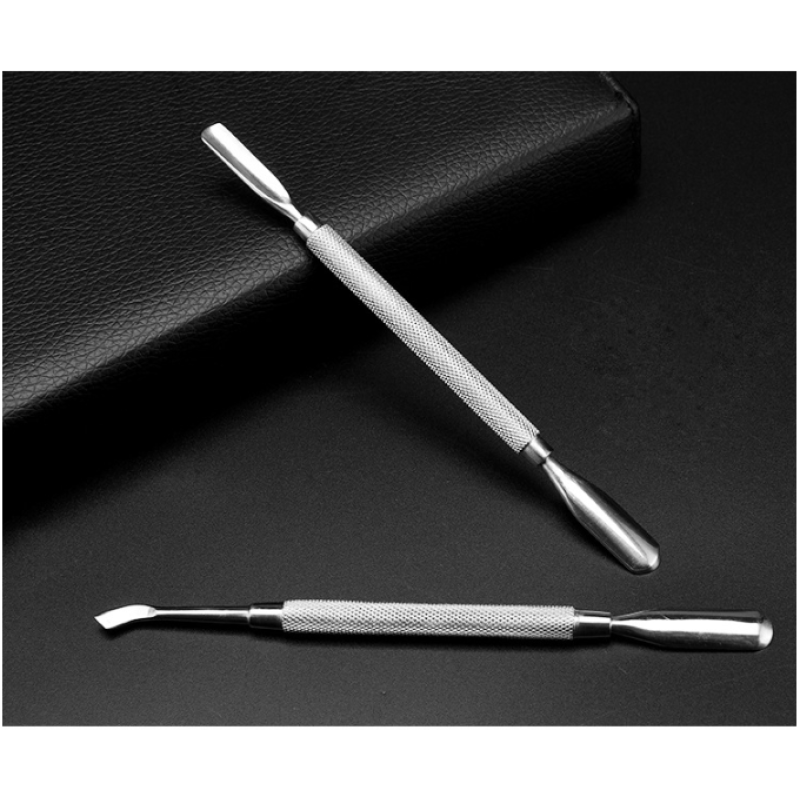 Double-Head Horseshoe Steel Nail Cuticle Pusher Large Stainless Steel Tool for Removing Dead Skin and to Push Cuticles