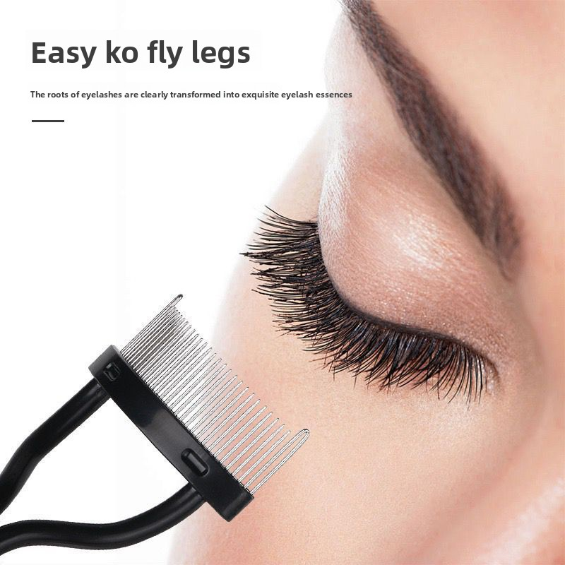 Micro Stainless Steel Needle Eyelash Comb Semi-Arc Explosion-proof False Eyelash Combing Tool Metal Mascara Eyelash Extension
