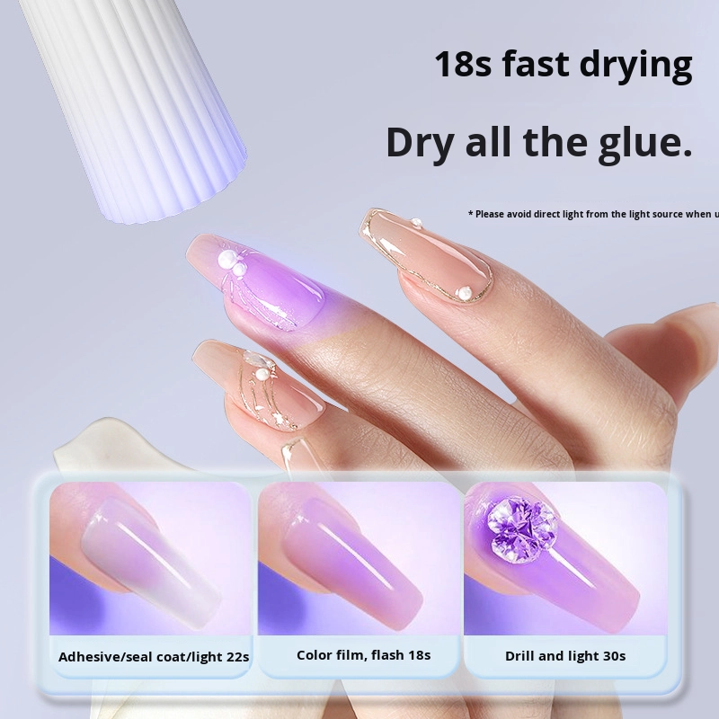 Professional Mini UV Nail Dryer Lamp Portable Handheld LED USB Light High Power Battery Fast Curing Manicure Made Plastic